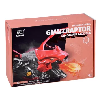 Raptor w intensywnych kolorach na białym tle