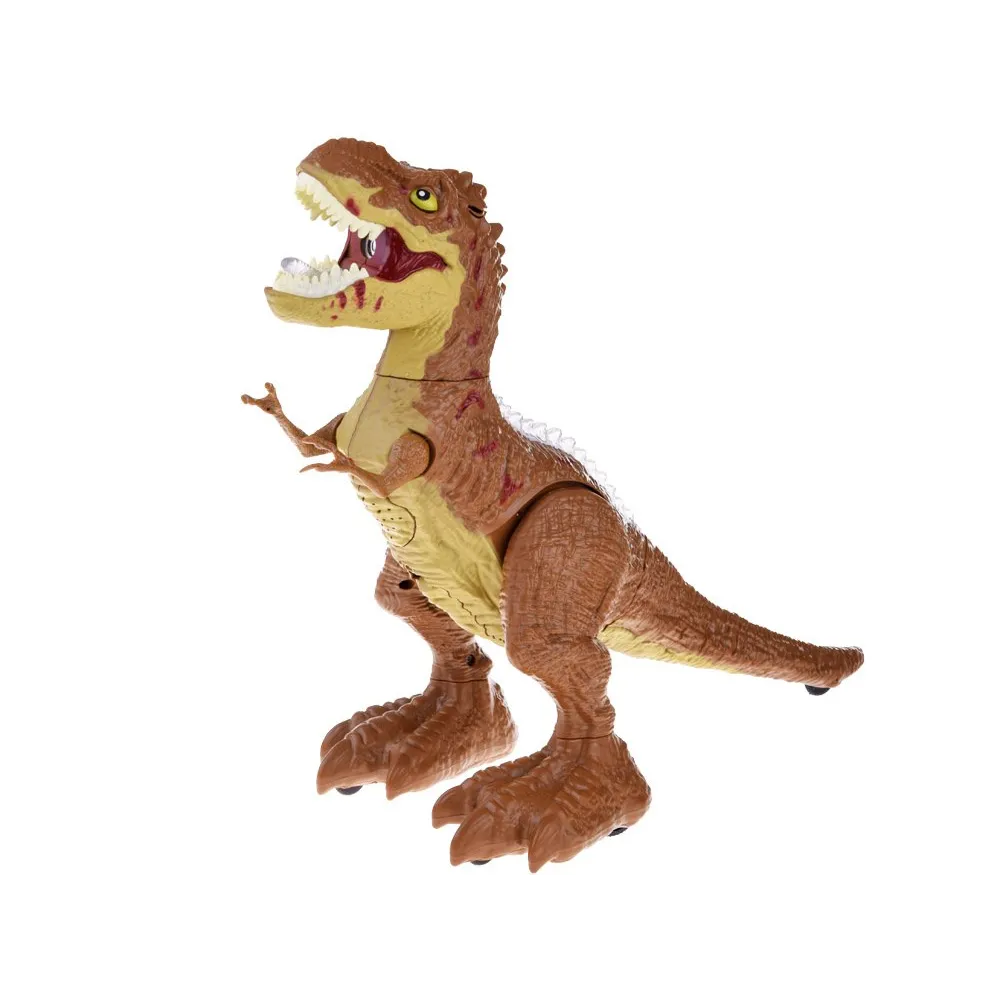 zbliżenie na realistyczną paszczę dinozaura z czerwonym podświetleniem