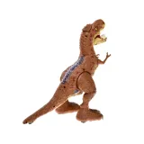 zestaw z dinozaurem t-rex, pilotami i akcesoriami na tle opakowania