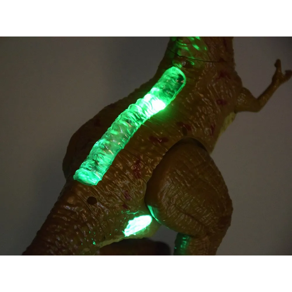 zbliżenie na elementy do napełniania wodą w głowie dinozaura