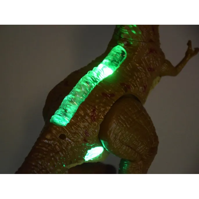 zbliżenie na elementy do napełniania wodą w głowie dinozaura