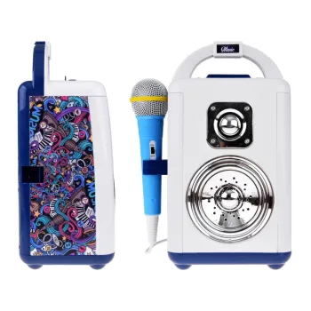 Kolorowe światła disco podczas działania głośnika dla dzieci