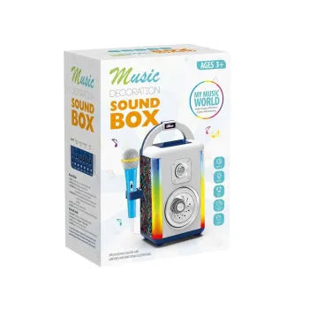 Detal gniazd słuchawkowych i MP3 w głośniku dla dzieci