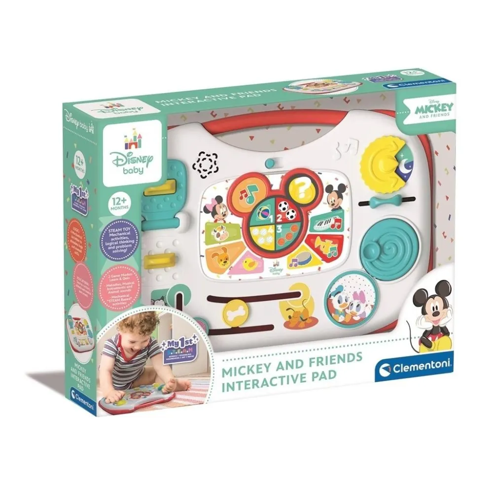 interaktywny pad Disney Baby z dotykową membraną i elementami mechanicznymi