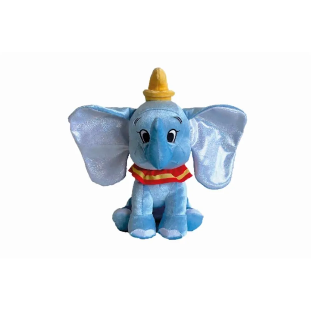 pluszowa maskotka Dumbo Disney 25 cm z dużymi uszami na jasnym tle