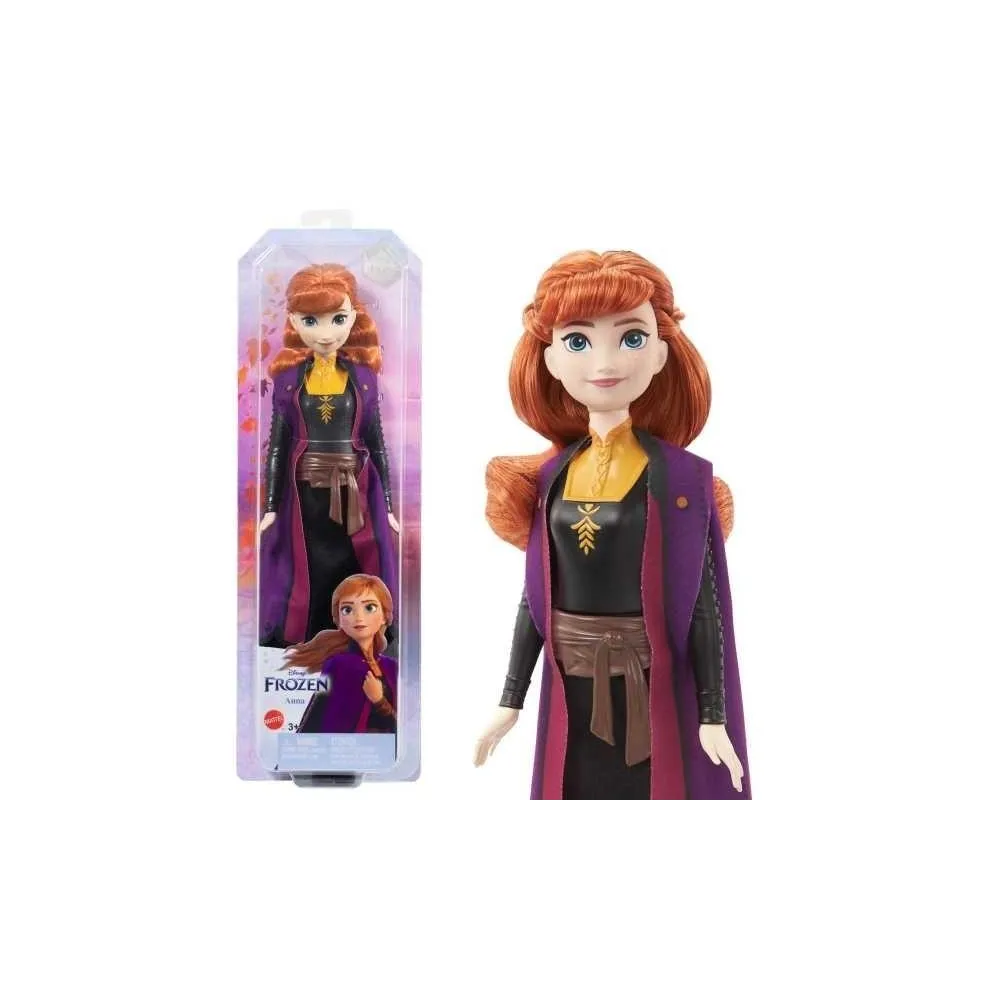 Lalka Anna z filmu Kraina Lodu 2 w charakterystycznym stroju podróżnym