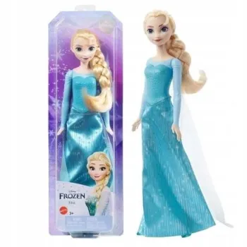 Disney Frozen Kraina Lodu lalka Elsa w niebieskiej sukni na białym tle