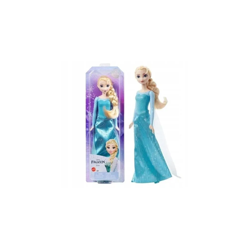 Disney Frozen Kraina Lodu lalka Elsa w niebieskiej sukni na białym tle
