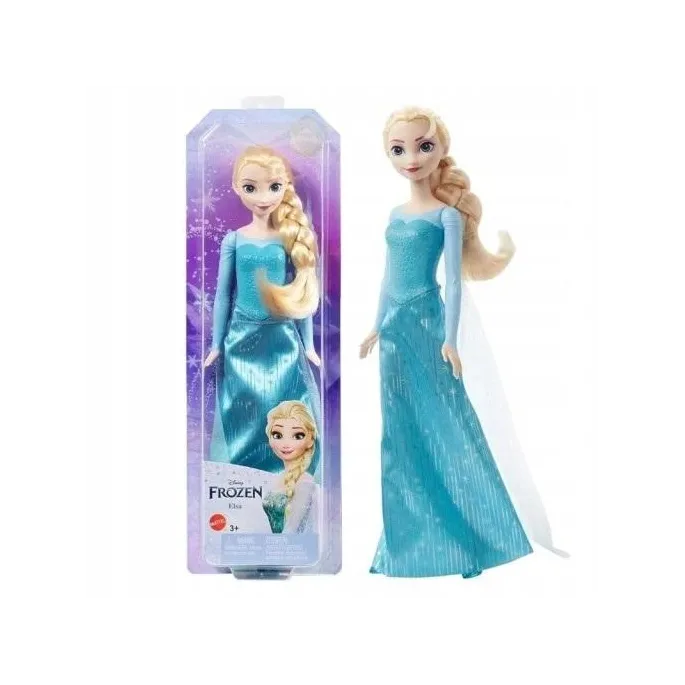 Disney Frozen Kraina Lodu lalka Elsa w niebieskiej sukni na białym tle