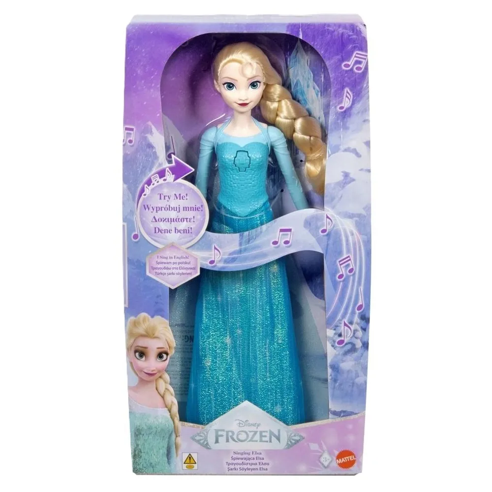 Lalka Elsa z Frozen w niebieskiej sukni z filmowymi detalami