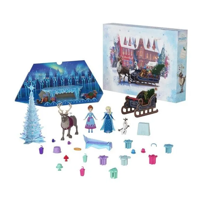 Kalendarz adwentowy Disney Kraina Lodu z lalkami, figurkami i akcesoriami