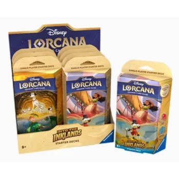 Pudełko Disney Lorcana Set03 z ośmioma gotowymi do gry zestawami startowymi