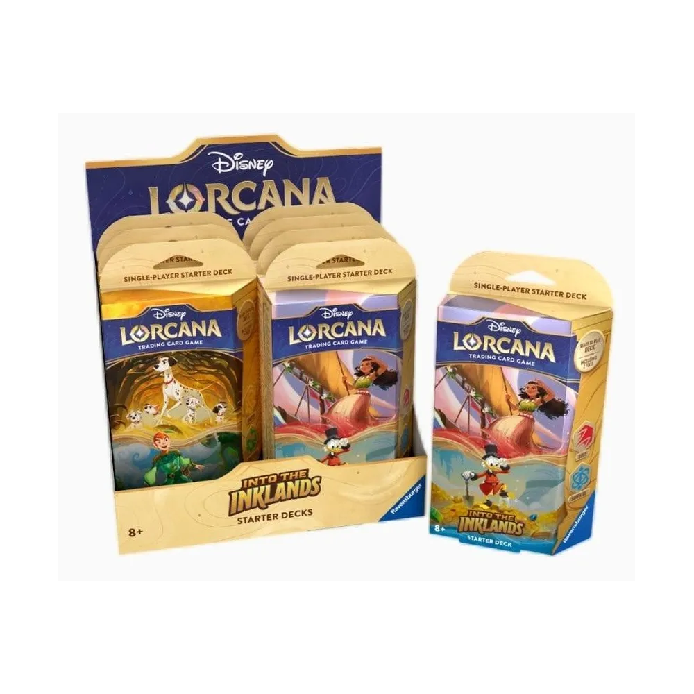 Pudełko Disney Lorcana Set03 z ośmioma gotowymi do gry zestawami startowymi