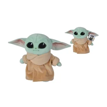 pluszowy Baby Yoda 25 cm inspirowany Mandalorianem na białym tle