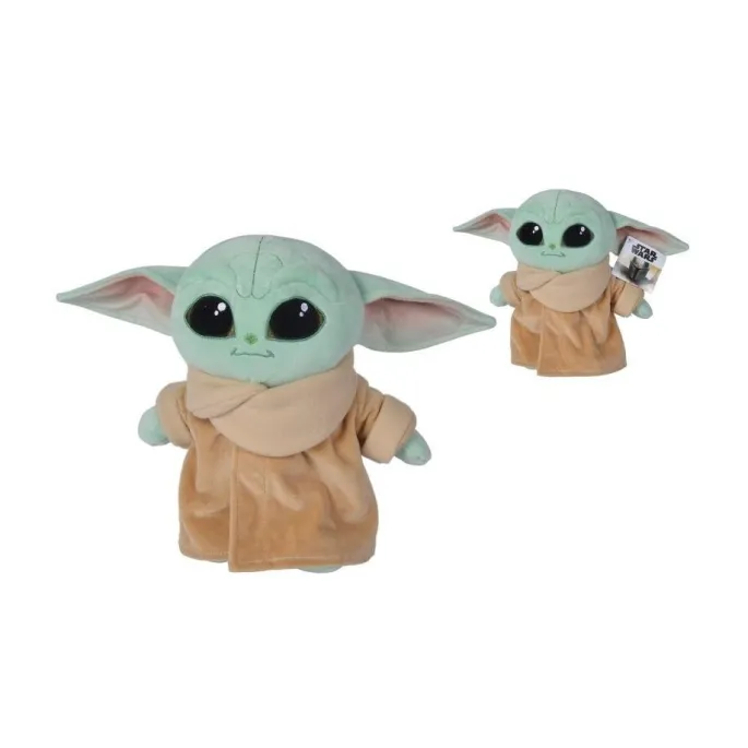 pluszowy Baby Yoda 25 cm inspirowany Mandalorianem na białym tle