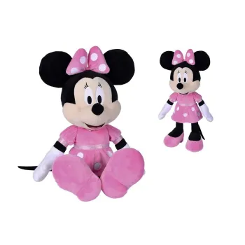 Pluszowa maskotka Minnie Mouse w różowej sukience w białe groszki 43 cm