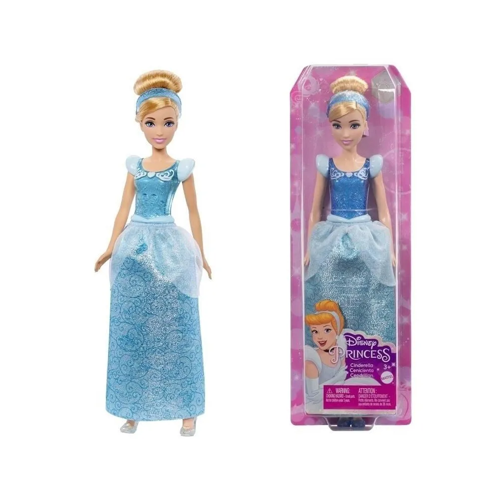 Lalka Disney Princess Kopciuszek w błękitnej balowej sukni z detalami