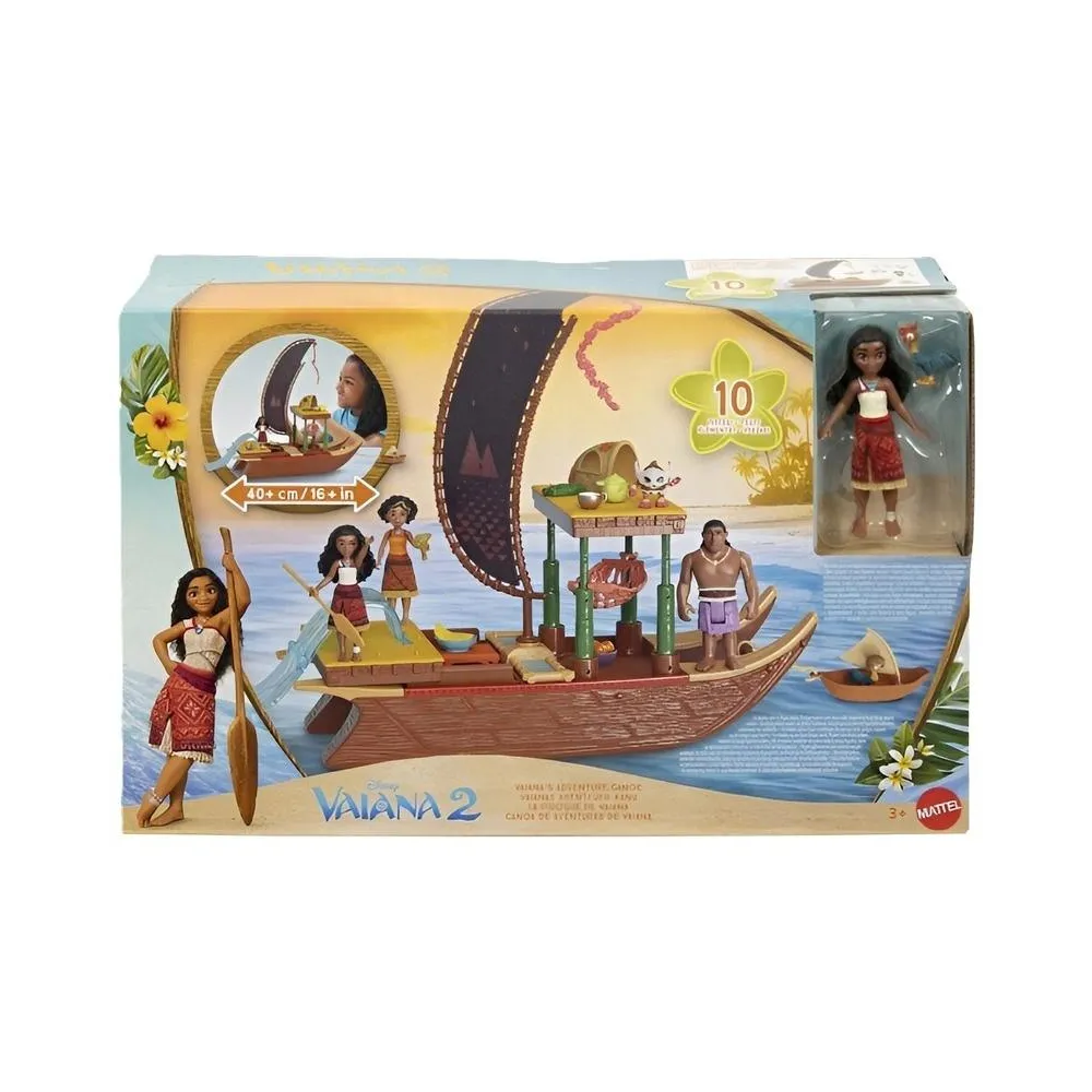 zestaw Disney Princess Łódź Vaiany z lalką i kurczakiem Heihei