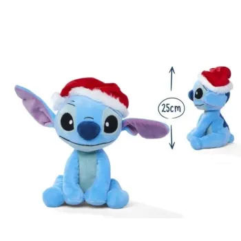 pluszowa maskotka disney stitch w czapce mikołaja o wysokości 25 cm