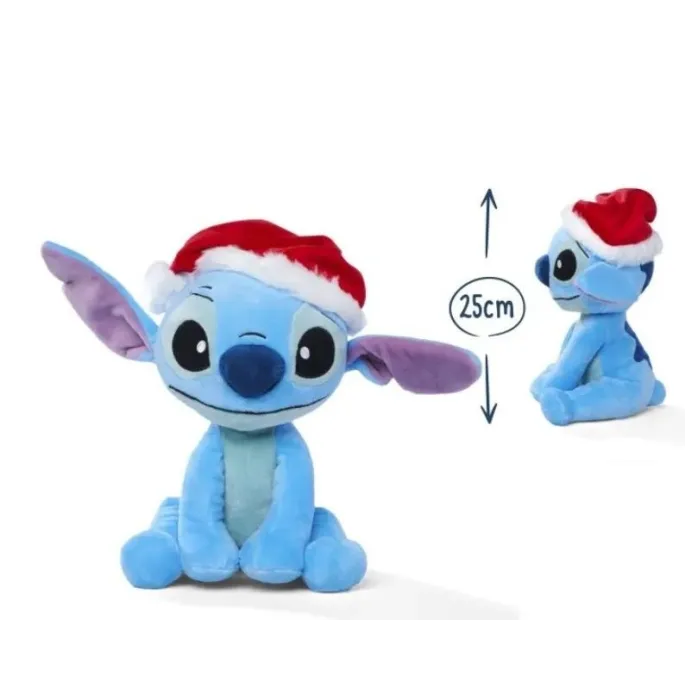 pluszowa maskotka disney stitch w czapce mikołaja o wysokości 25 cm