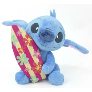 Pluszowy Stitch z deską surfingową o wysokości 25 cm, detal produktu.