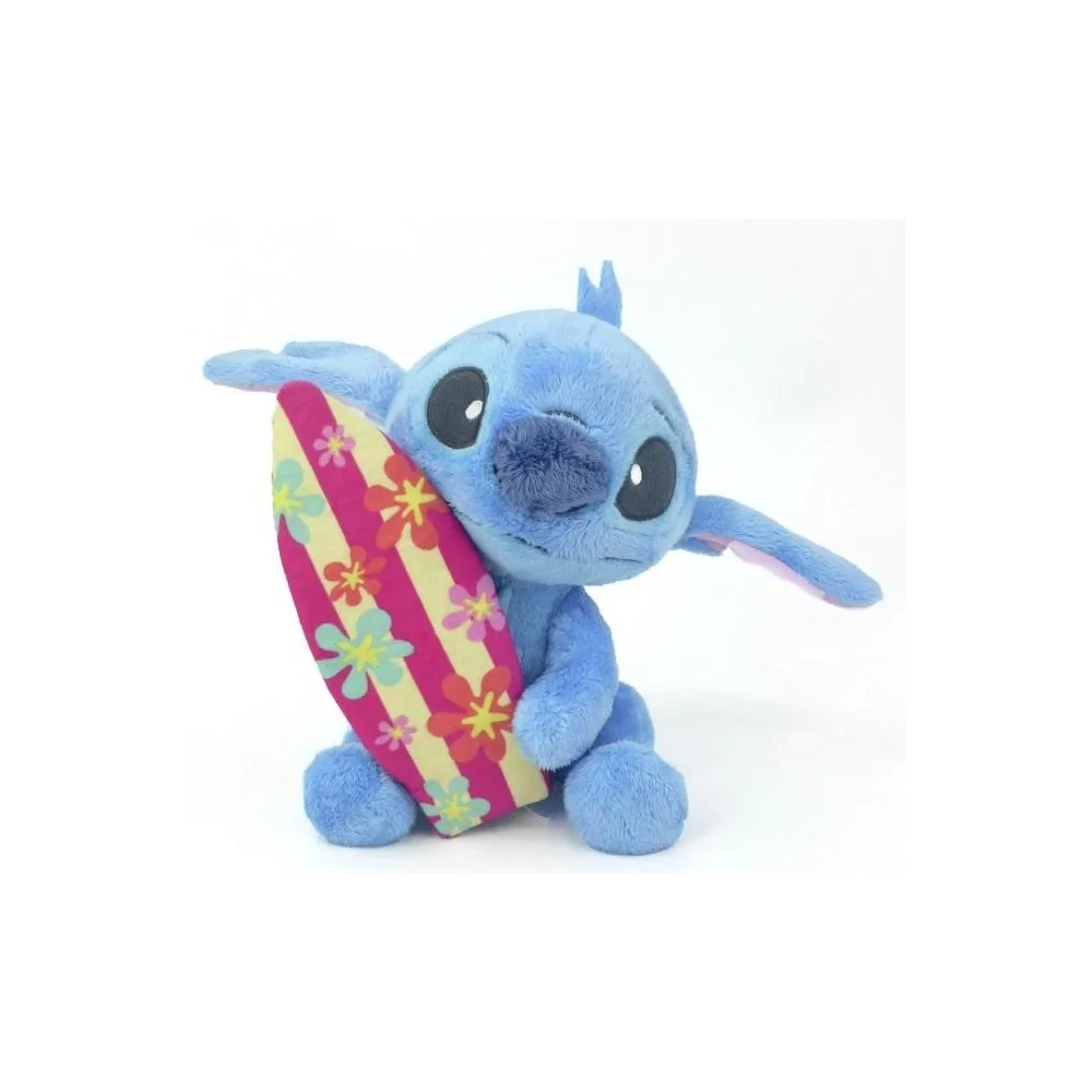 Pluszowy Stitch z deską surfingową o wysokości 25 cm, detal produktu.
