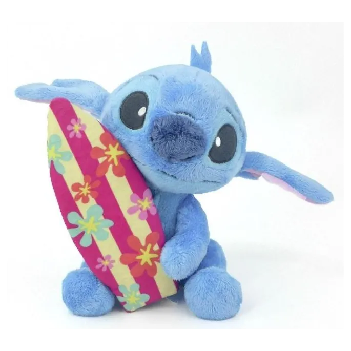 Pluszowy Stitch z deską surfingową o wysokości 25 cm, detal produktu.