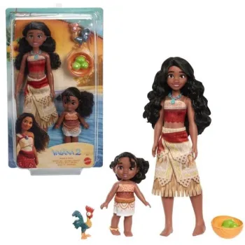 Disney Vaiana 2 i Simea 2-pak lalek z akcesoriami i kogutem Heihei