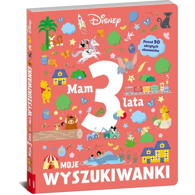 Okładka książki Disney. Mam 3 latka. Moje wyszukiwanki z barwnymi ilustracjami