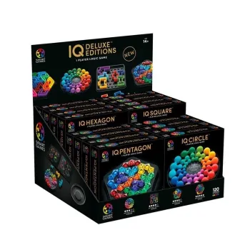 Ekspozytor do gier IQ Deluxe ustawiony na ladzie sklepowej