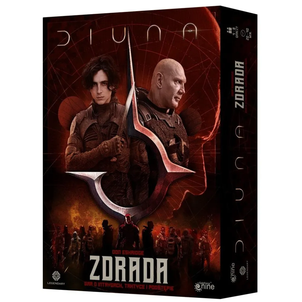 Gra planszowa Diuna: Zdrada z motywem rywalizacji rodów na pustynnej planecie