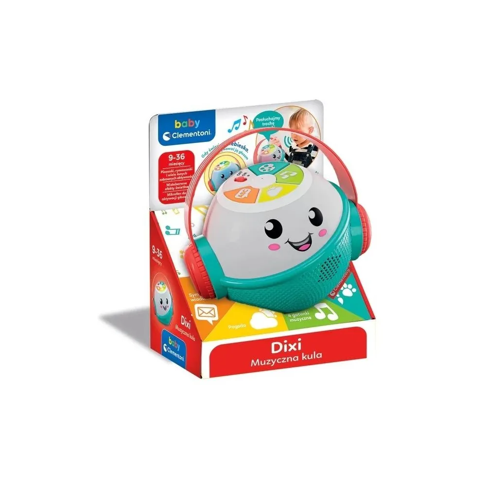Muzyczna kula Dixi dla dzieci z kolorowymi przyciskami i efektem świetlnym