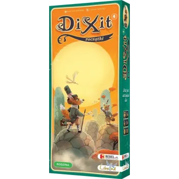 Pudełko Dixit 4: Początki oraz karty z kolorowymi, magicznymi ilustracjami
