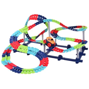 Długi giętki tor samochodowy + autko 291 elementów ZA4768