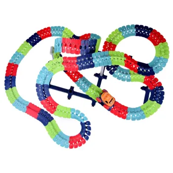 zestaw 291 elementów toru samochodowego i akcesoriów