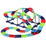 kolorowe elementy toru w różnych konfiguracjach ułożenia