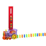 Zbliżenie na różnokolorowe kostki domina w zestawie