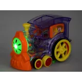 Zestaw Domino Lokomotywa rozłożony na jasnej powierzchni