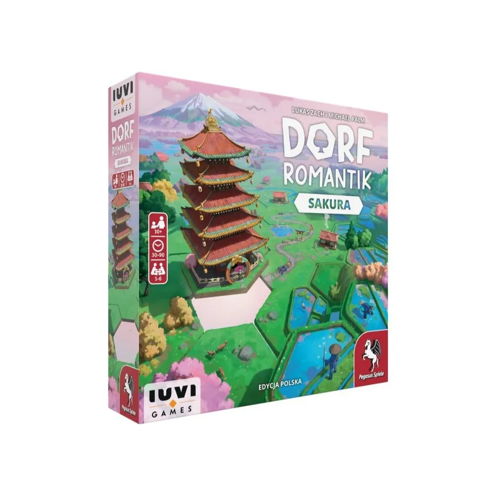 Pudełko gry Dorfromantik Sakura z elementami do układania krajobrazu
