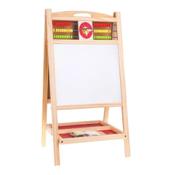 dziecko rysujące markerem na białej, magnetycznej stronie