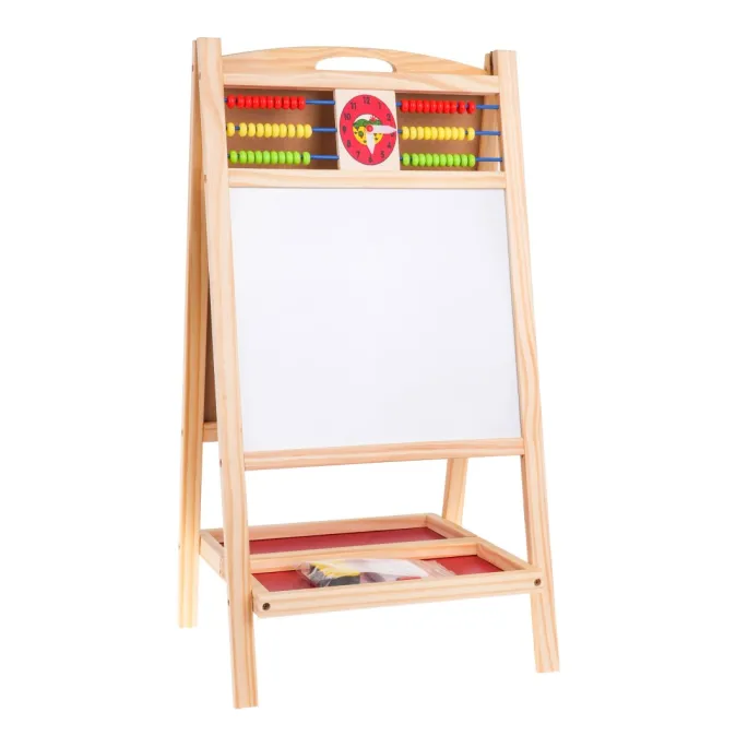 dziecko rysujące markerem na białej, magnetycznej stronie