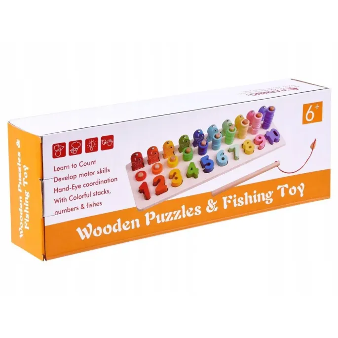 barwna układanka dla dzieci z woreczkiem na elementy