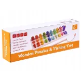 barwna układanka dla dzieci z woreczkiem na elementy