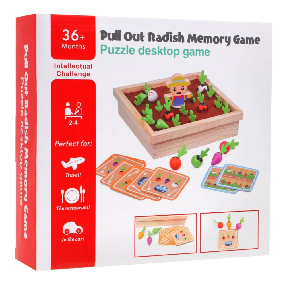 drewniana gra marchewka z kolorową podstawą