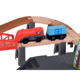 zbliżenie na zestaw znaków drogowych i drzew do budowy miasta