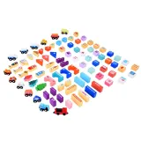 pastelowe figurki i akcesoria w zestawie kolejki