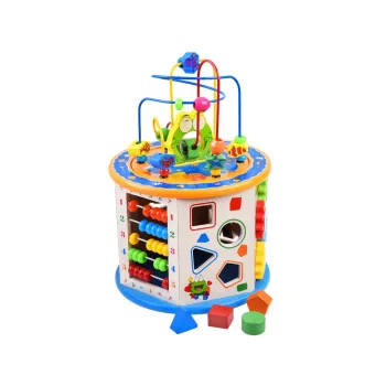 Bezpieczne, gładkie krawędzie i opływowe kształty kostki edukacyjnej