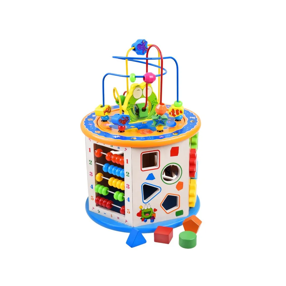 Bezpieczne, gładkie krawędzie i opływowe kształty kostki edukacyjnej