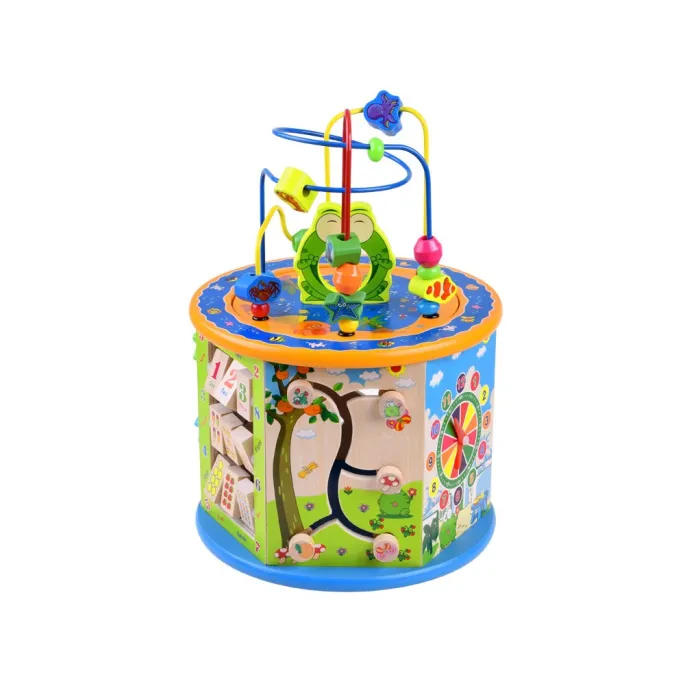 Komplet akcesoriów do zabawki: kostka, klocki do sortera i pionki do gry