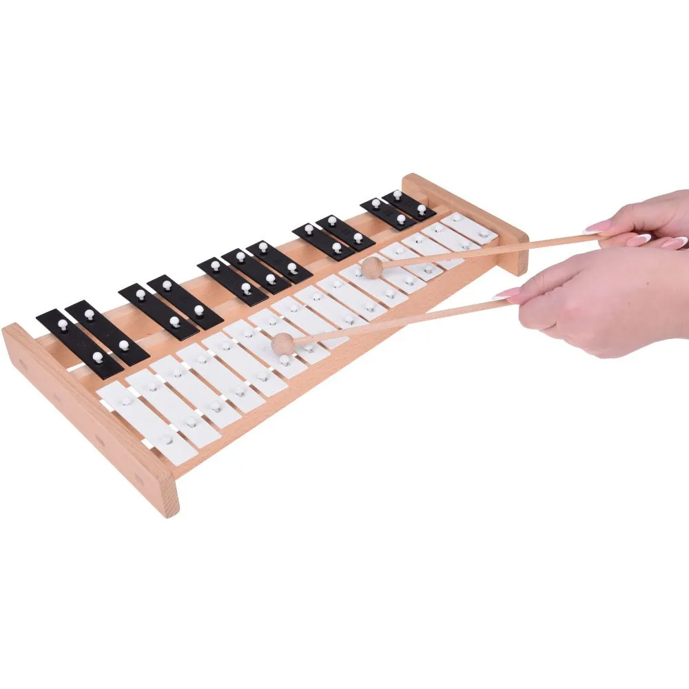 Instrument gotowy do gry ustawiony na szkolnej ławce